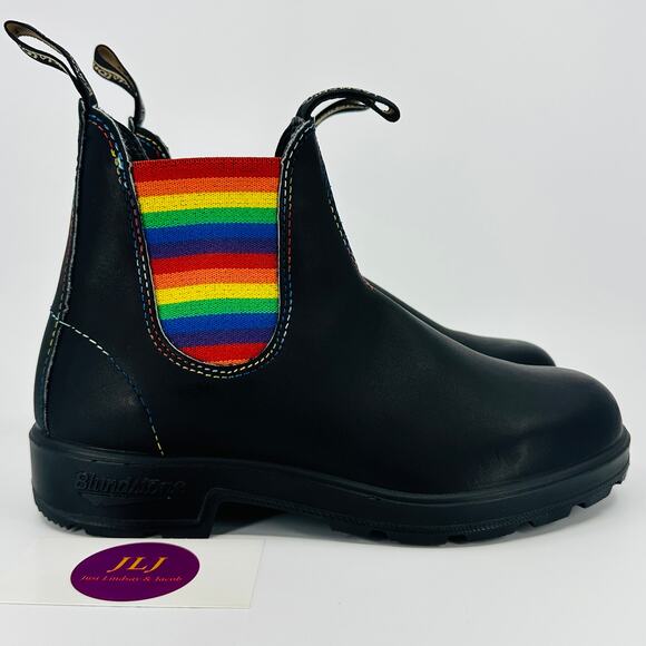 Blundstone 2105 Rainbow Black Leather Chelsea Boots Size 4.5 UK/ 7.5 US Women's - Picture 1 of 11